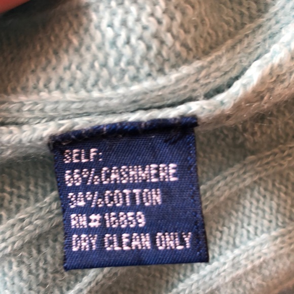 J. McLaughlin light teal sculpted cashmere sweater - Picture 4 of 4